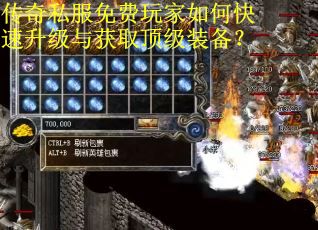 传奇私服免费玩家如何快速升级与获取顶级装备？