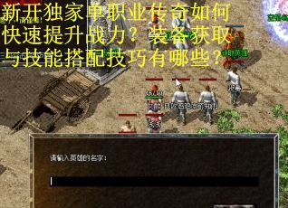 新开独家单职业传奇如何快速提升战力？装备获取与技能搭配技巧有哪些？