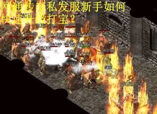 网通传奇私发服新手如何快速升级打宝？